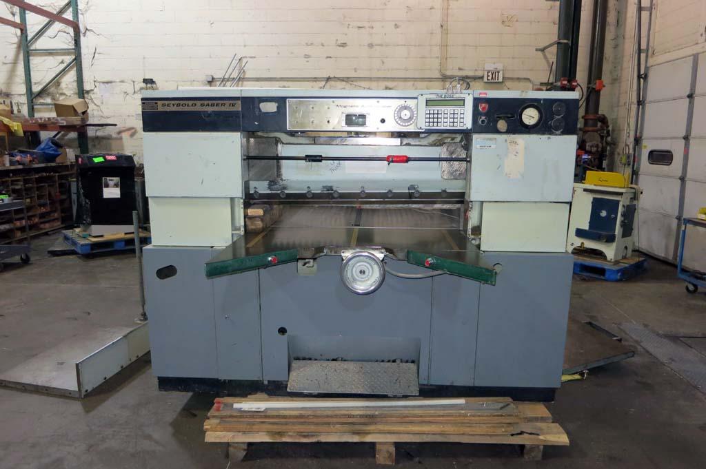 Lot 19 Harris Intertype Seybold Saber IV 47" Paper Cutter w/ "The